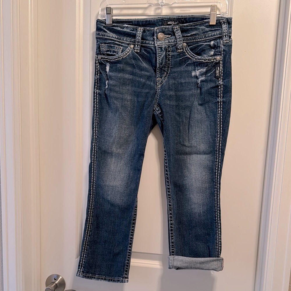 Silver Suki Capri